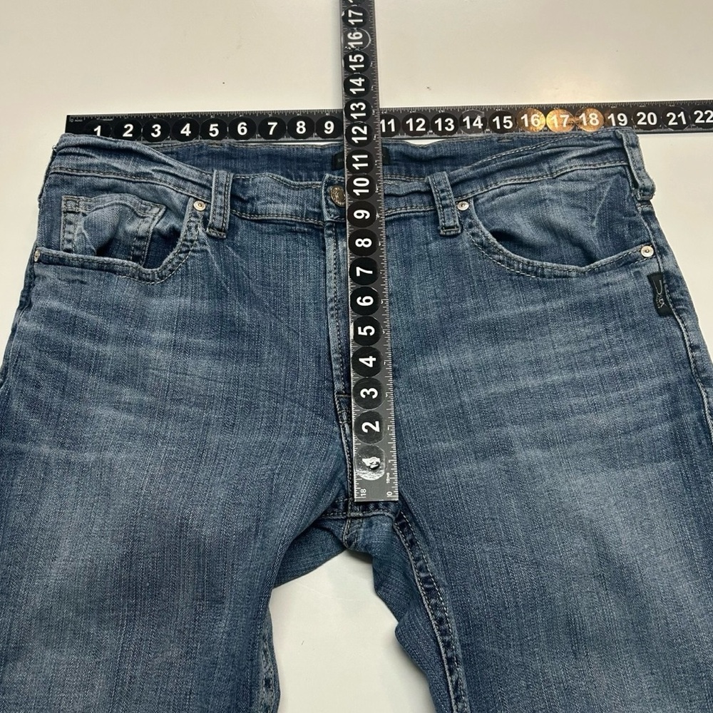 Silver 38/30 Men’s Jeans Blue Straight-Leg Denim - Picture 8 of 12